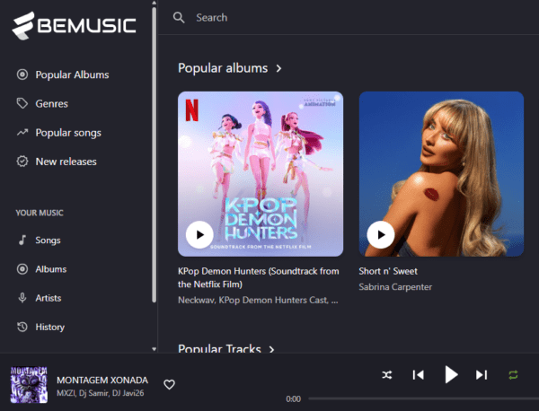 Screenshot 2025-12-12 141624 BeMusic; A Music Streaming Engine Like Spotify