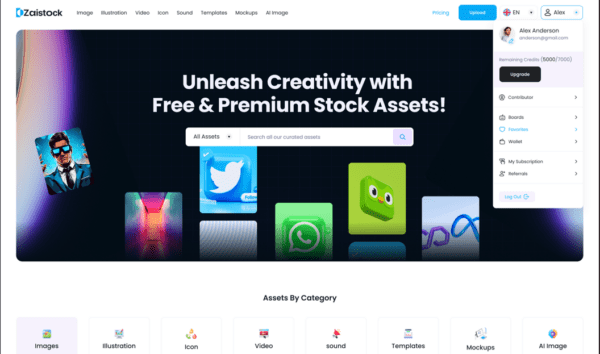 Zaistock 2.2 – Free & Premium Stock Photo Marketplace  SAAS